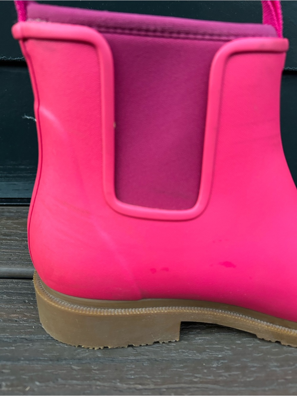 Merry People Bobbi Ankle Rain Boots Hot Pink Gum Sole EU 40 US Women’s 9 - Picture 5 of 16